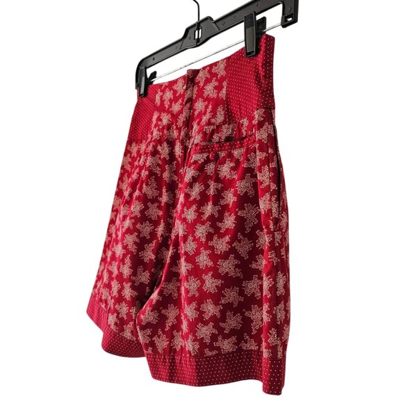 Avenue By Mereille Bitton Floral Polka Dot Vintage Shorts | EUC | 4P | Red White - Picture 8 of 16